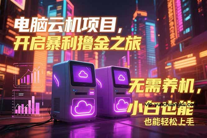 电脑云机项目 暴力撸金玩法，不需要养机 配置没有要求 单机100个窗口一…-云创项目库