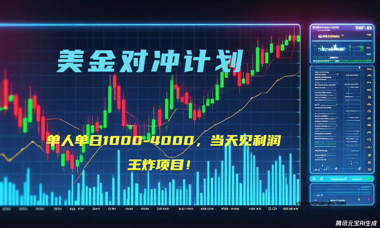2025年最暴力项目“美金先登计划”最新最强对冲战法，每日实际收益1K-4K-云创项目库