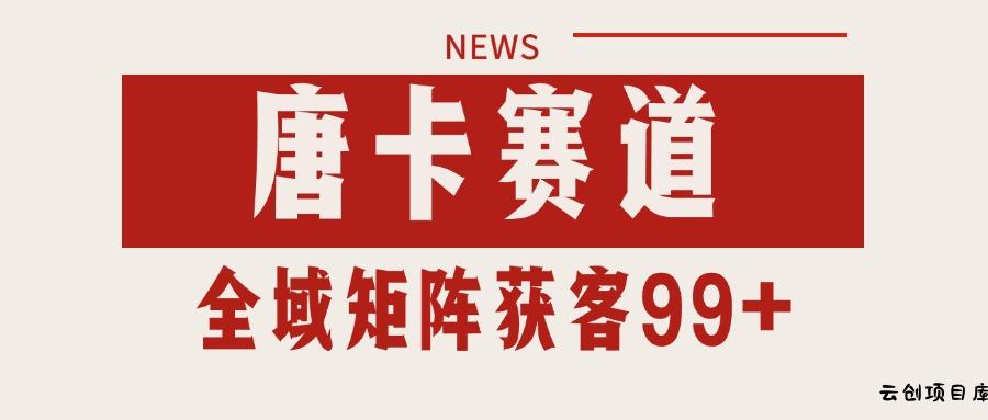 唐卡赛道私域引流获客 自热矩阵SOP日引流99+精准客资-云创项目库