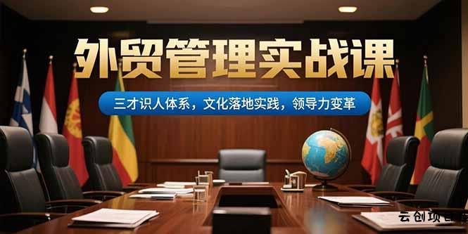 外贸管理实战课，三才识人体系，文化落地实践，领导力变革-云创项目库
