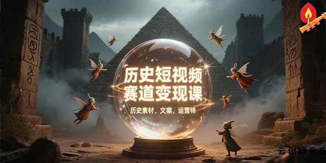 历史短视频赛道变现课，百集素材库应用，文案剪辑技巧，账号运营全案-云创项目库