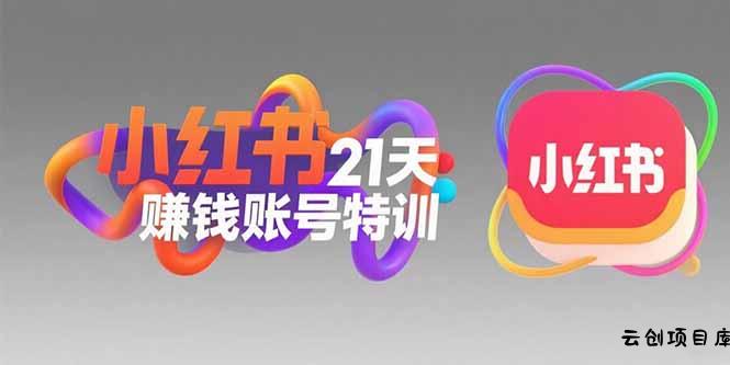 小红书21天赚钱账号特训：黄金定位技巧，高转粉文案创作，科学引流策略-云创项目库