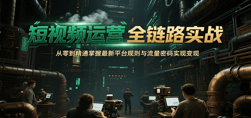 短视频运营全链路实战，从零到精通掌握最新平台规则与流量密码实现变现-云创项目库
