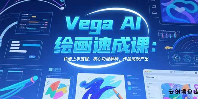 Vega AI绘画速成课：快速上手流程，核心功能解析，作品高效产出-云创项目库