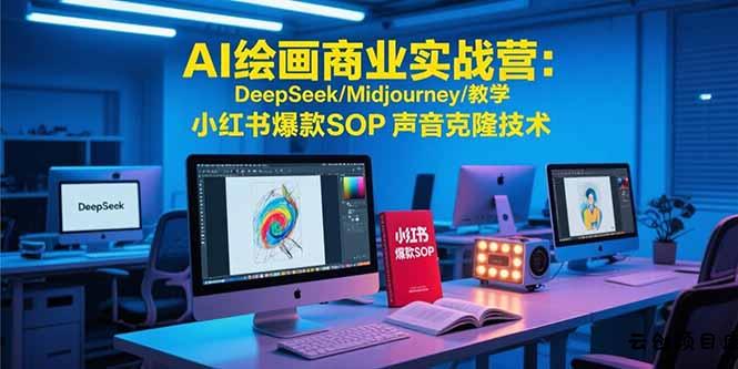 AI绘画商业实战营：DeepSeek/Midjourney/教学 小红书爆款SOP 声音克隆技术-云创项目库