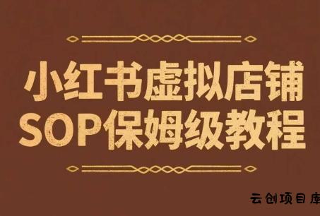 小红书虚拟店铺SOP保姆级教程，​通过在小红书开店卖学科类资料变现(更新)-云创项目库