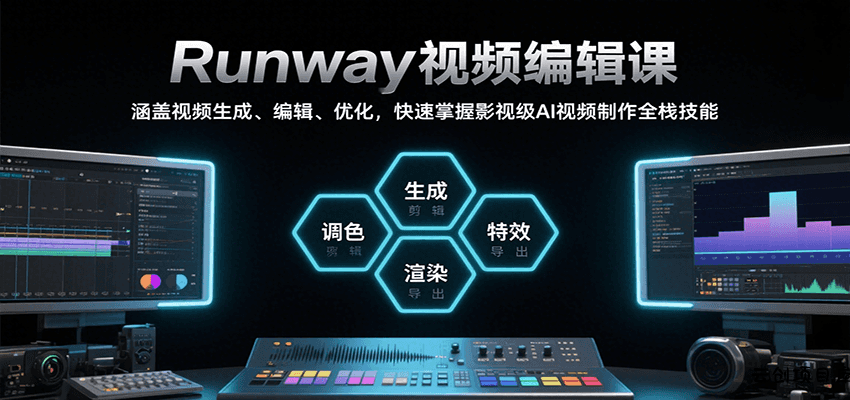 Runway视频编辑课，涵盖视频生成、编辑、优化，快速掌握影视级AI视频制作全栈技能-云创项目库
