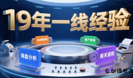2025年入局外贸必看课程，系统拆解B2B全流程(询盘分析-客户背调-供应链协同-报关退税)-云创项目库