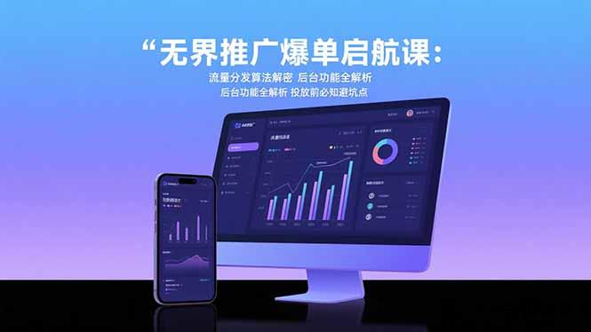 无界推广爆单启航课:流量分发算法解密 后台功能全解析 投放前必知避坑点-云创项目库