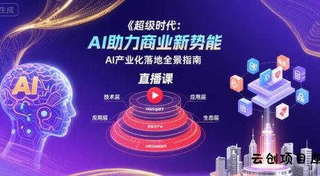 超级时代：AI助力商业新势能直播课，AI产业化落地全景指南-云创项目库
