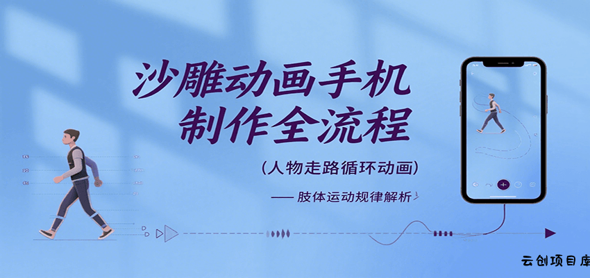 沙雕动画手机制作全流程，关键帧动画、走路、表情变换、场景反向移动、车内人物添加等-云创项目库