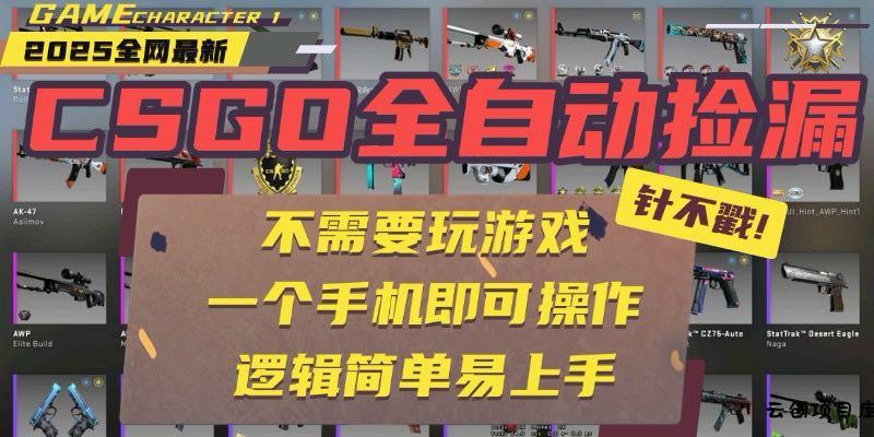 CSGO自动捡漏项目，最新玩法，不用挂机不用玩游戏，一个手机即可操作。…-云创项目库