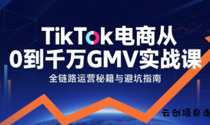 三千老师·TikTok电商从0到千万GMV实战课-云创项目库