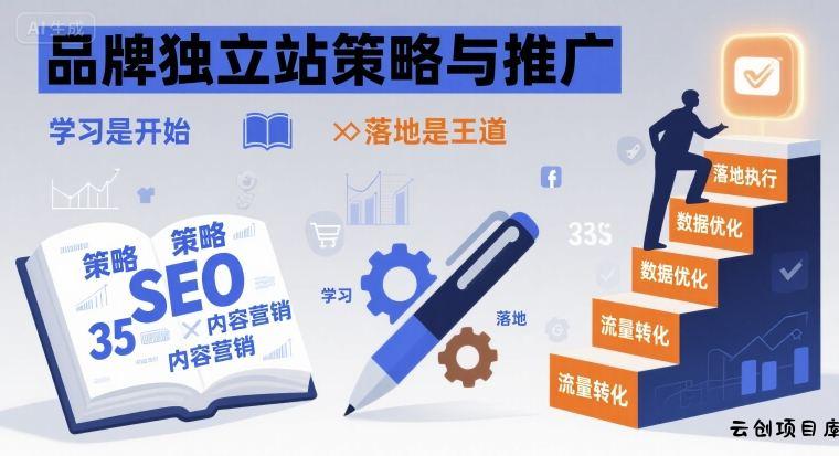 品牌独立站策略与推广，学习是开始，落地是王道-云创项目库