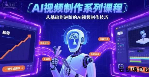 AI视频制作系列课程，从基础到进阶的AI视频制作技巧全涵盖-云创项目库