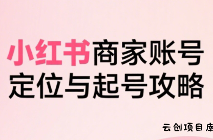大晴老师·小红书电商全链路实战从定位到爆单(更新8月)-云创项目库