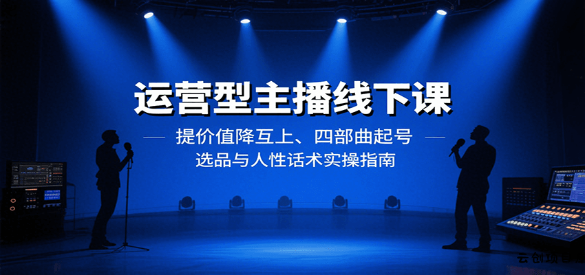 运营型主播线下课：提价值降互上、四部曲起号、选品与人性话术实操指南-云创项目库
