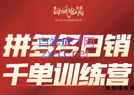 白凤电商·拼多多日销千单训练营(更新8月)-云创项目库