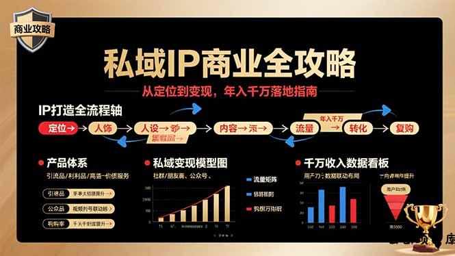 私域IP商业全攻略，从定位到变现，年入千万落地指南-云创项目库