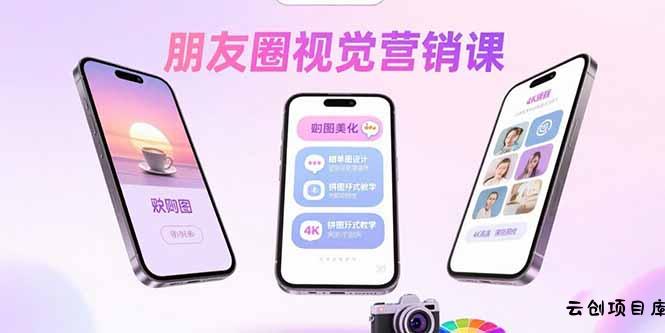 朋友圈视觉营销课：问候图美化，晒单图设计，拼图玩法教学-云创项目库