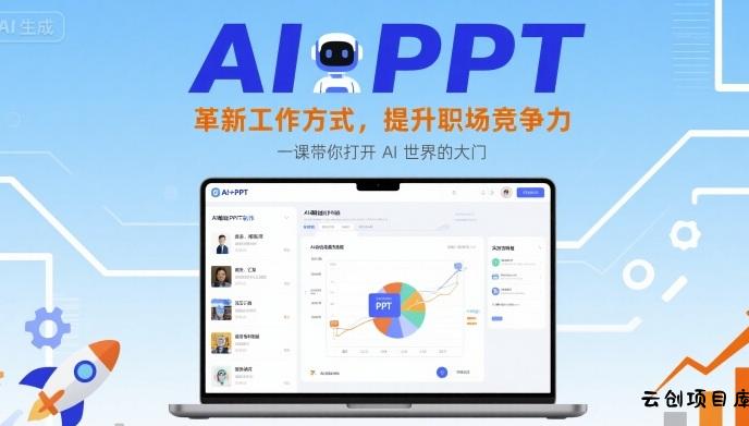 AI+PPT：革新工作方式，提升职场竞争力，一课带你打开 AI 世界的大门-云创项目库