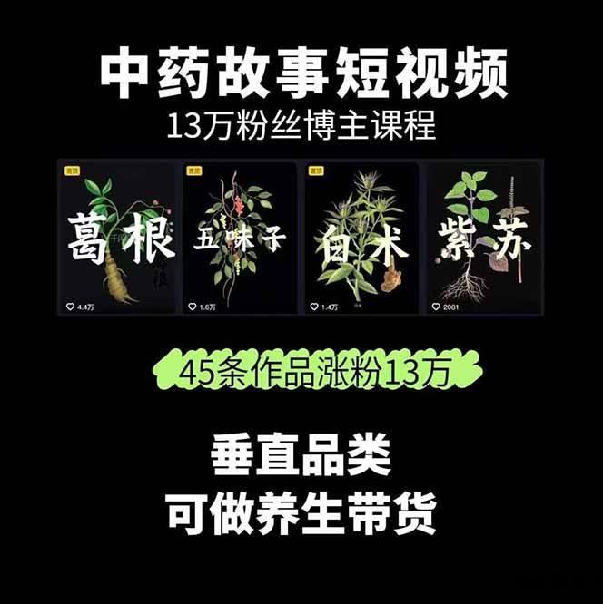 图片[2]-中药文化赛道：溯源故事开发，AI工具实战，平台运营，全方位解锁中医流量变现新路径-云创项目库