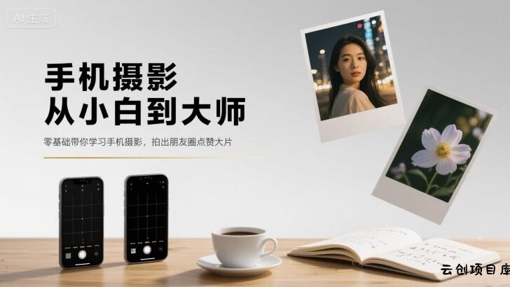 手机摄影从小白到大师，零基础带你学习手机摄影，拍出朋友圈点赞大片-云创项目库