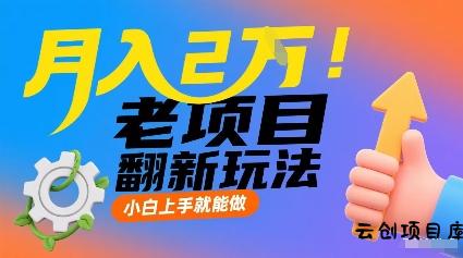 月入2W！老项目翻新玩法，小白上手就能做，非常容易上手-云创项目库