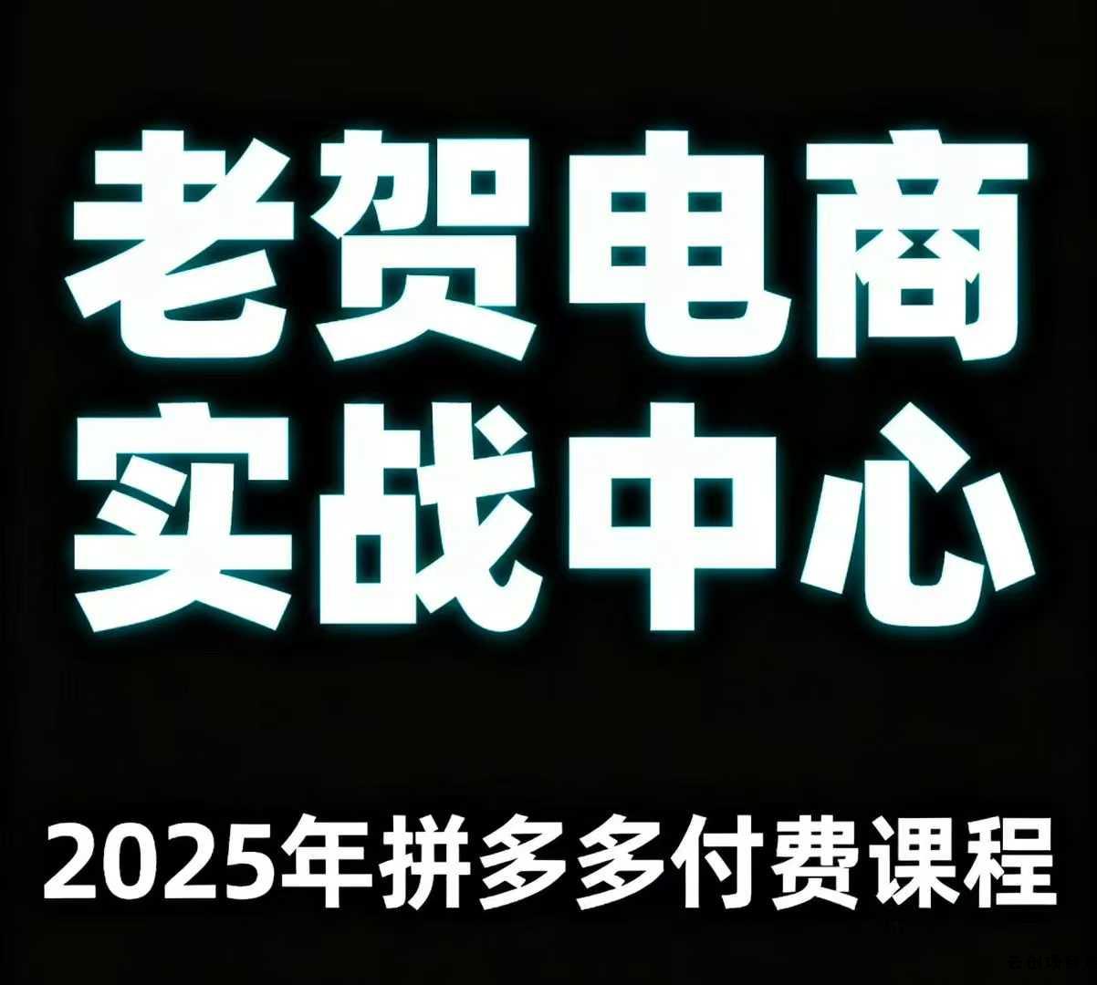 老贺电商2025年拼多多付费课程，用通俗易懂的方法告诉你多多怎么玩-云创项目库
