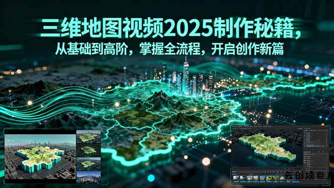 三维地图视频2025制作秘籍，从基础到高阶，掌握全流程，开启创作新篇-云创项目库