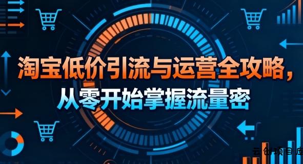 淘宝低价引流与运营全攻略，从零开始掌握流量密码-云创项目库