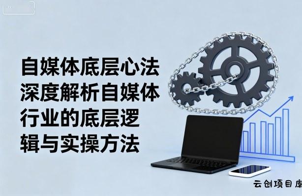 自媒体底层心法,深度解析自媒体行业的底层逻辑与实操方法-云创项目库