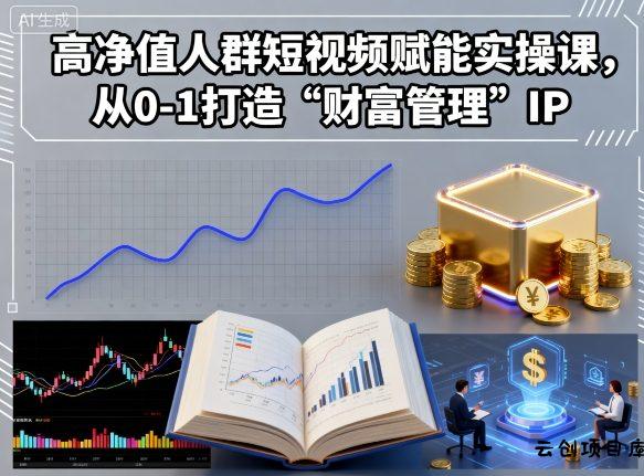 高净值人群短视频赋能实操课，从0-1打造“财富管理”IP-云创项目库