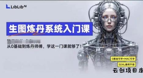 LibLibAI哩布哩布生图炼丹系统入门课，从生图到炼丹，只学这一门就够了-云创项目库