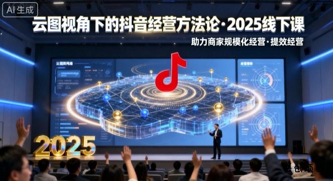 云图视角下的抖音经营方法论，2025线下课，助力商家规模化经营，提效经营(录音+字幕)-云创项目库
