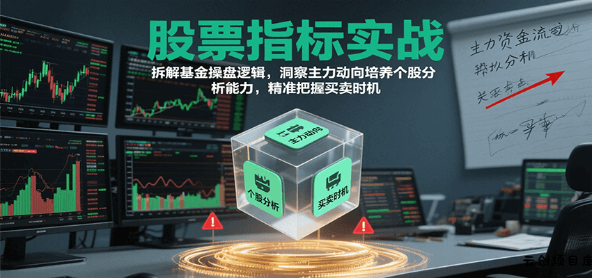 股票指标实战，基金操盘逻辑拆解，洞察主力动向培养个股分析能力把握买卖时机(更新)-云创项目库