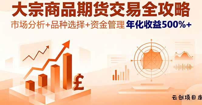大宗商品期货交易全攻略，市场分析+品种选择+资金管理，年化收益500%+-云创项目库