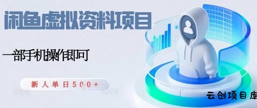 闲鱼虚拟资料项目，每天一小时，新人日入5张-云创项目库