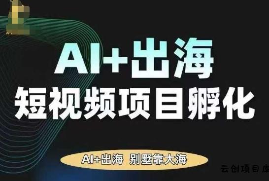 AI·TikTok AI+出海短视频项目孵化，陪你从0-1借助AI实现出海变现-云创项目库