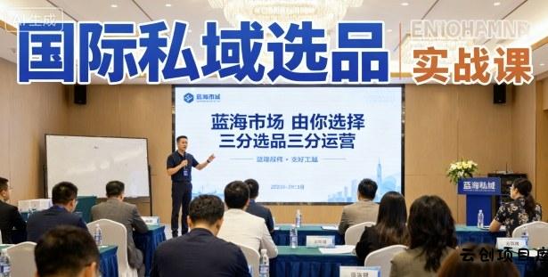 国际私域选品实战课，蓝海市场由你选择，七分选品三分运营-云创项目库