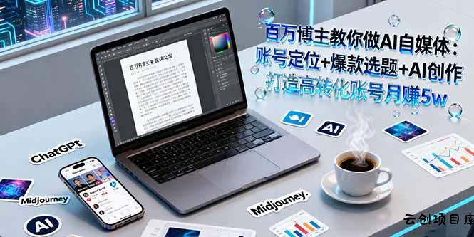 百万博主教你做AI自媒体：账号定位+爆款选题+AI创作 打造高转化账号月赚5w-云创项目库
