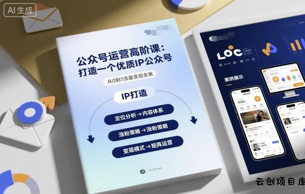 公众号运营高阶课，打造一个优质IP公众号-云创项目库