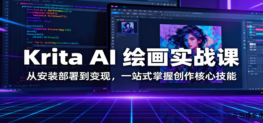 Krita AI 绘画实战课：从安装部署到变现，一站式掌握创作核心技能-云创项目库