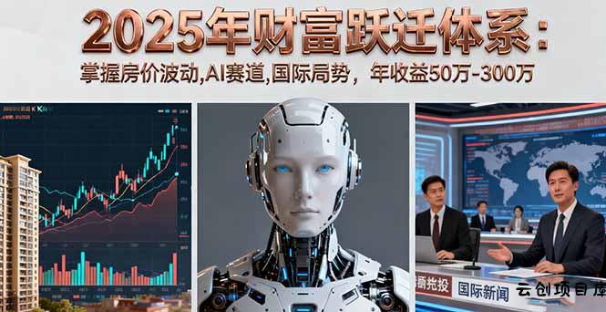 2025年财富跃迁体系：掌握房价波动,AI赛道,国际局势，年收益50万-300万-云创项目库