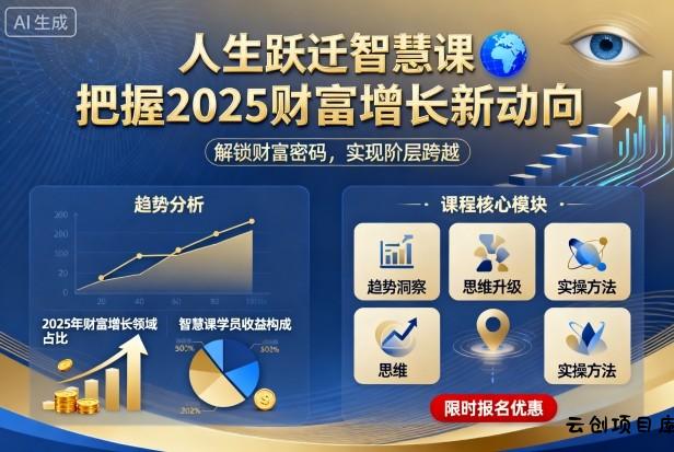 人生跃迁智慧课，把据2025财富增长新动向-云创项目库
