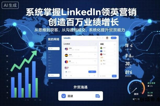 系统掌握LinkedIn领英营销，创造百万业绩增长，从思维到获客，从沟通到成交，系统化提升外贸能力-云创项目库