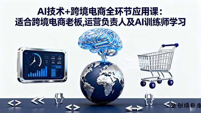AI技术+跨境电商全环节应用课:适合跨境电商老板,运营负责人及AI训练师学习-云创项目库