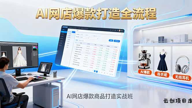 AI网店爆款商品打造实战班：AI技术实现商品图智能处理，快速搭建AI网店-云创项目库
