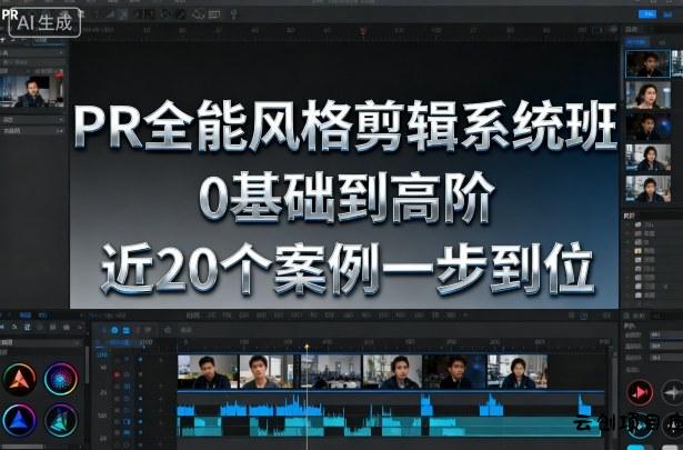 PR全能风格剪辑系统班,0基础到高阶,近20个案例一步到位