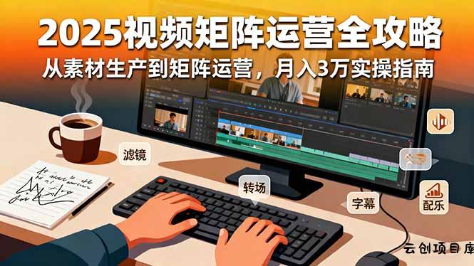 2025短视频矩阵运营全攻略：从素材生产到矩阵运营，月入3万实操指南-云创项目库